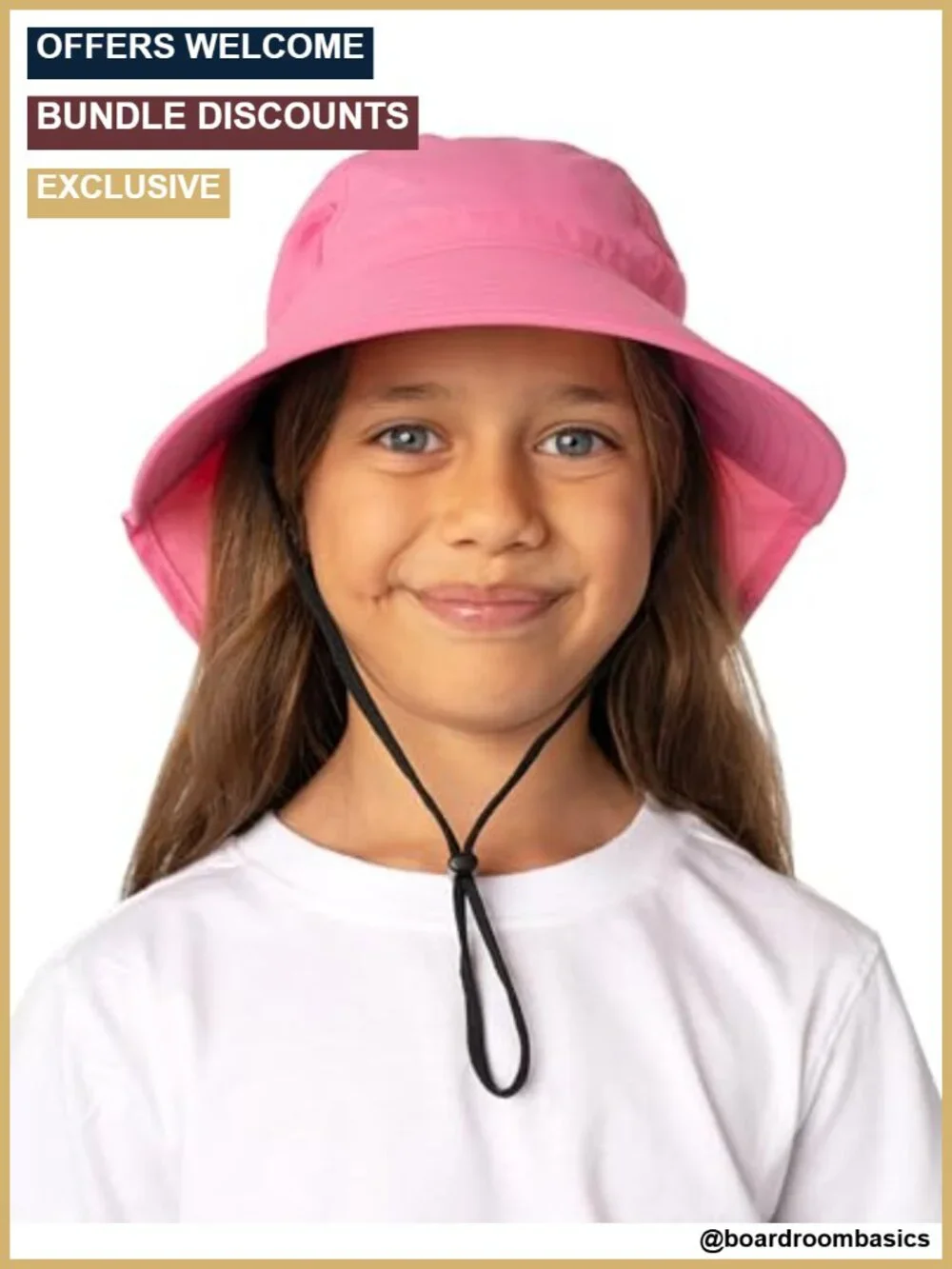 Kids UPF 50+ Sun Hat with Neck Flap - Lightweight Quick-Dry Adjustable